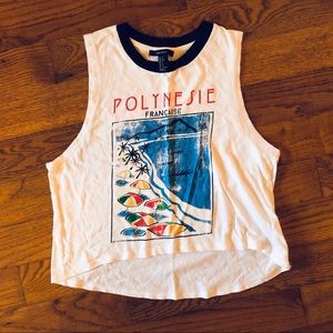 Forever21 Polynesie Graphic Sleeveless Top
